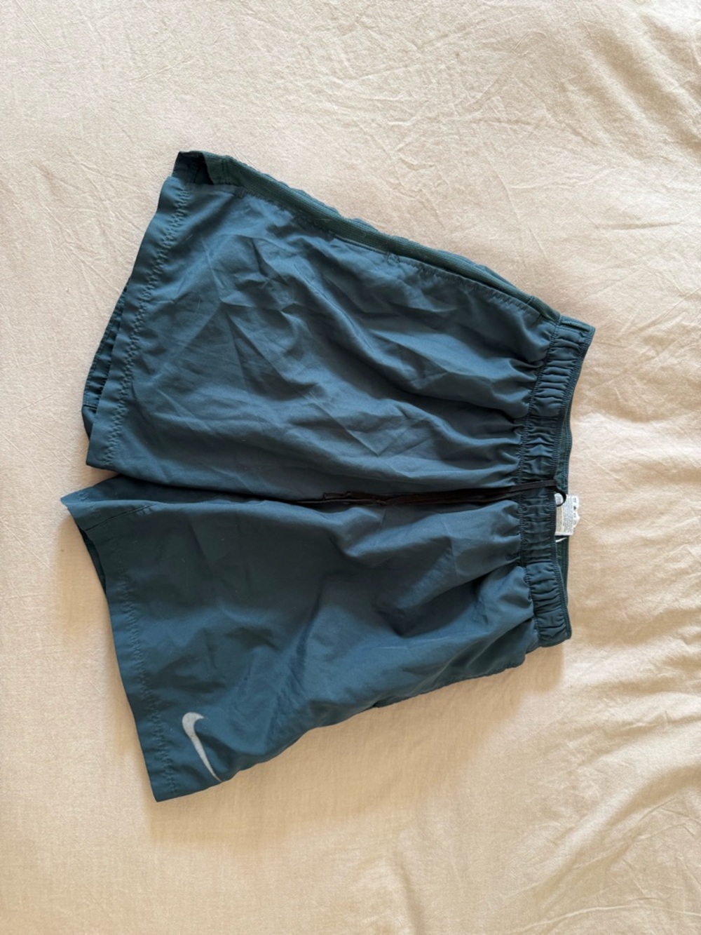 Nike Teal Blue Athletic Shorts with Reflective Swoosh